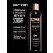 chi Luxury Black Seed shampoo with black hair codin oil