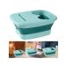 Foot bath massage folding with a green lid