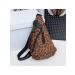 Women's bag on the shoulder with a leopard print casual coffee