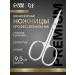 Manicure scissors "Premium" bent narrow 9.5 cm on bl.