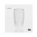 Glass glass with double walls for drinks