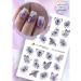 PolysferaSlider Water sliders for nails lilac butterflies