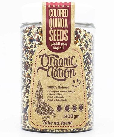Organic Nation Colored Quinoa Seeds - 200 Grams