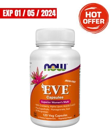 Now Foods Eve Capsules Superior Women's Multivitamin Iron-Free -120 Veg Capsules