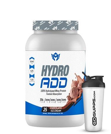 Muscle Add Hydro Add 100% Hydrolyzed + Free Gosupps Shaker 