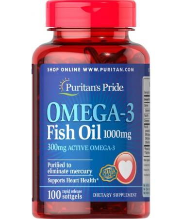 Puritan’s Pride Omega-3 Fish Oil 1000 mg - 100 Softgels
