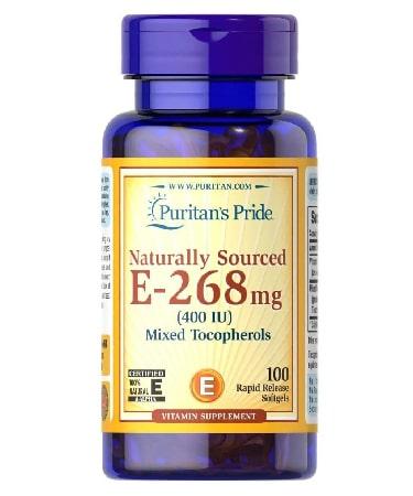 Puritan's Pride Naturally Sourced Vitamin E - 268 mg ( 400 IU ) - 100 Softgels