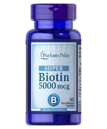 Puritan's Pride Super Biotin - 5000 mcg - 60 Capsules