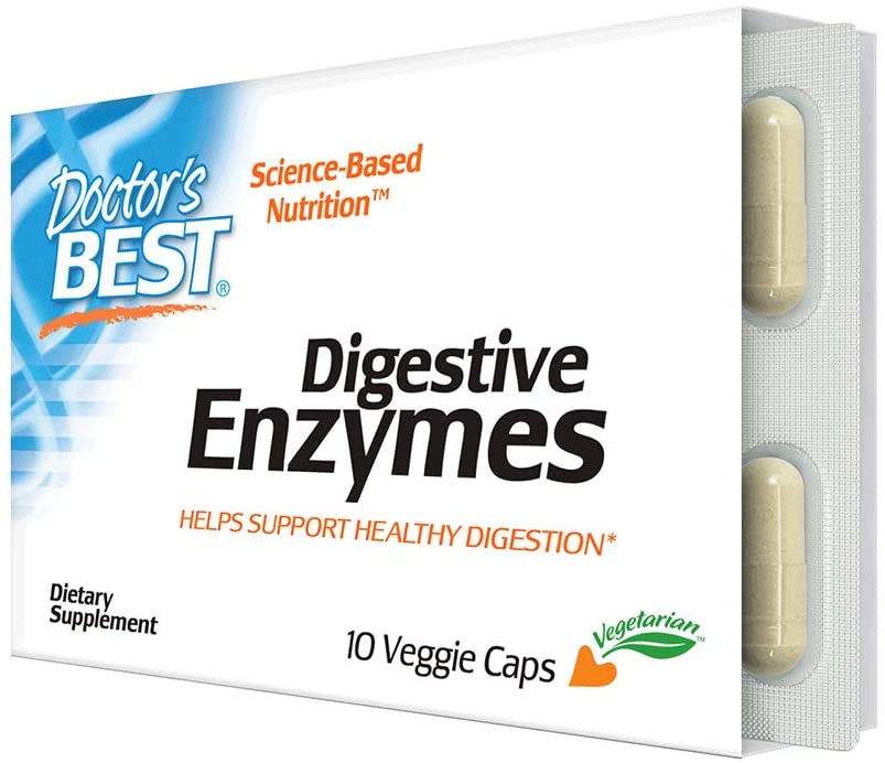 Doctor's Best Digestive Enzymes - 10 Veggie Caps for Optimal Digestion