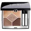 559 Poncho - shades of beige and brown, patchwork effect
