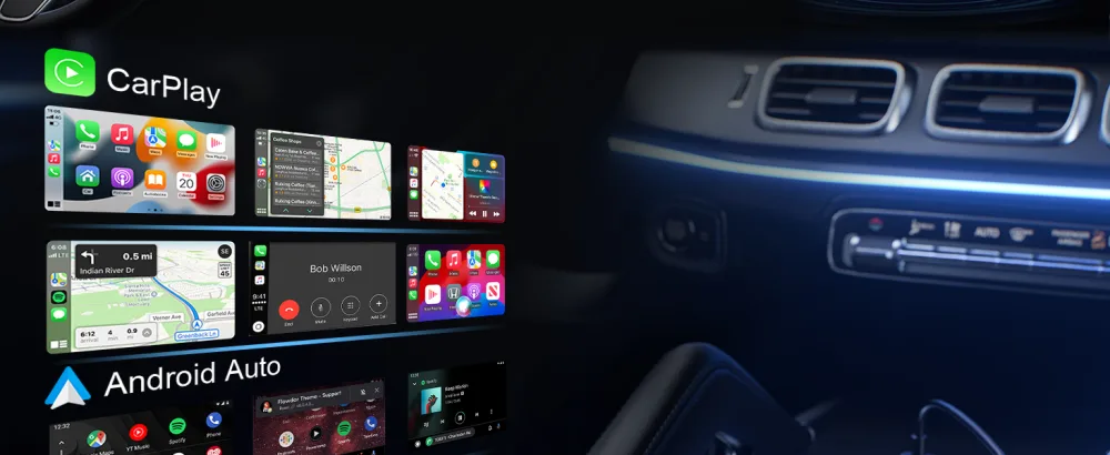 Wireless Carplay/Android Auto Adapter - 2024 Style Seamless OEM Wired Carplay/Android Auto Conversion, USB A/USB C Compatibility, Plug & Play Setup for Wireless Control - Wireless Carplay/Android Auto Adapter