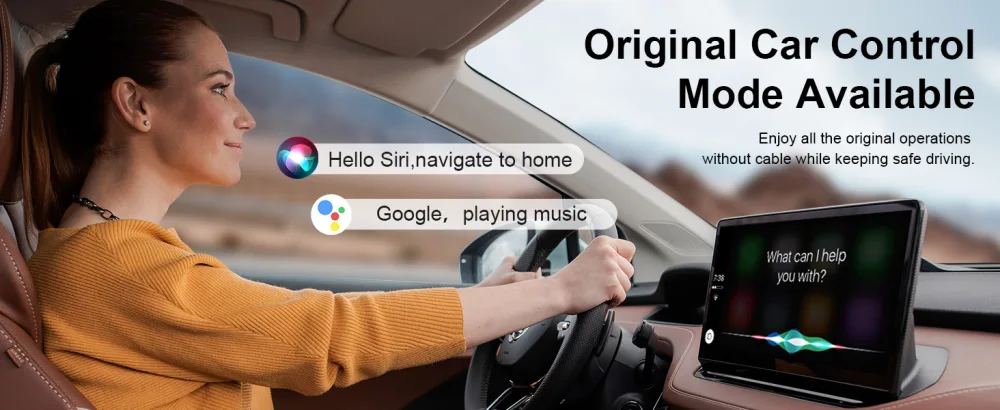 Wireless Carplay/Android Auto Adapter - 2024 Style Seamless OEM Wired Carplay/Android Auto Conversion, USB A/USB C Compatibility, Plug & Play Setup for Wireless Control - Wireless Carplay/Android Auto Adapter