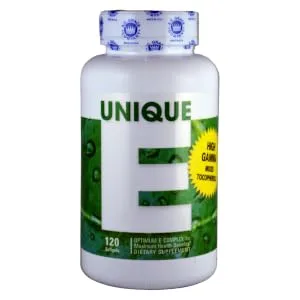 UNIQUE E A.C. Grace Company Mixed Tocopherols Supports Healthy Brain Function General Health All-Natural Vitamin E and Kosher - 120 Softgels - Tocopherols