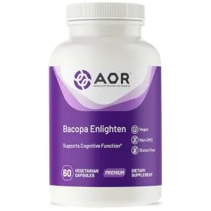 Advanced Orthomolecular Research AOR Bacopa Enlighten 60 Vegetarian Capsules - AOR08025