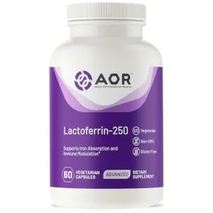 Advanced Orthomolecular Research AOR Lactoferrin-250 60 Vegetarian Capsules - Lactoferrin