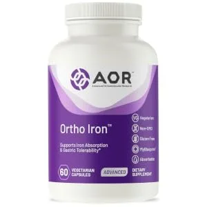 Advanced Orthomolecular Research AOR Ortho Iron 60 Vegetarian Capsules - Ortho Iron