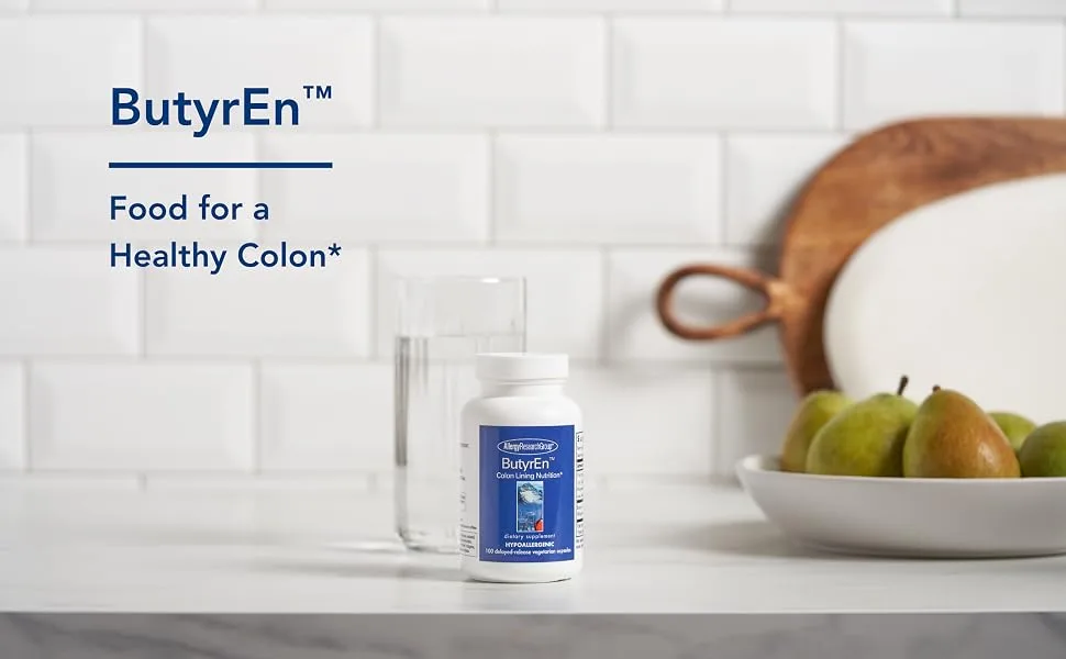 Allergy Research Group ButyrEn 100 Delayed-Release Vegetarian Capsules - ButyrEn