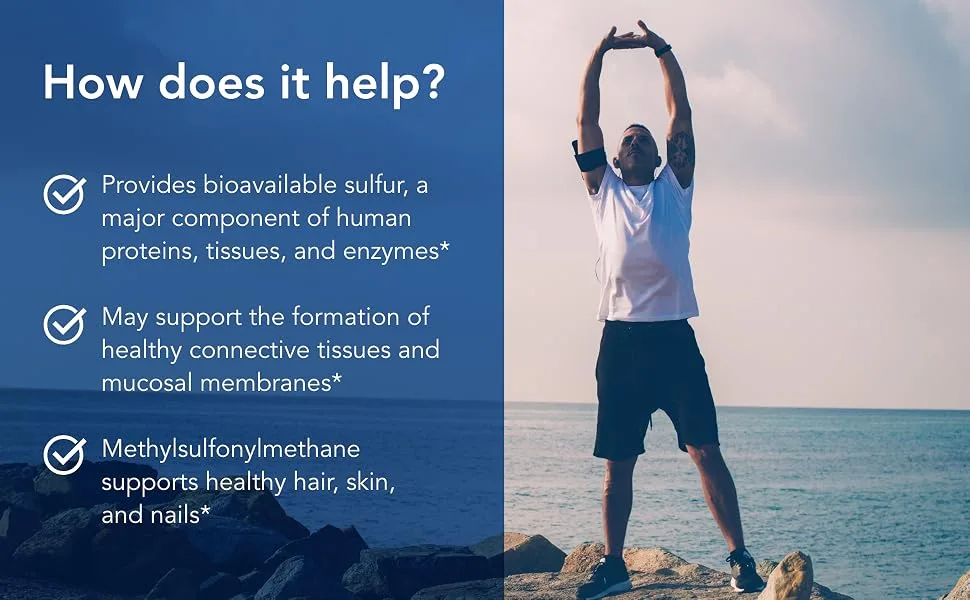 Allergy Research Group MSM Methylsulfonylmethane 150 Vegetarian Capsules - How Does it Help
