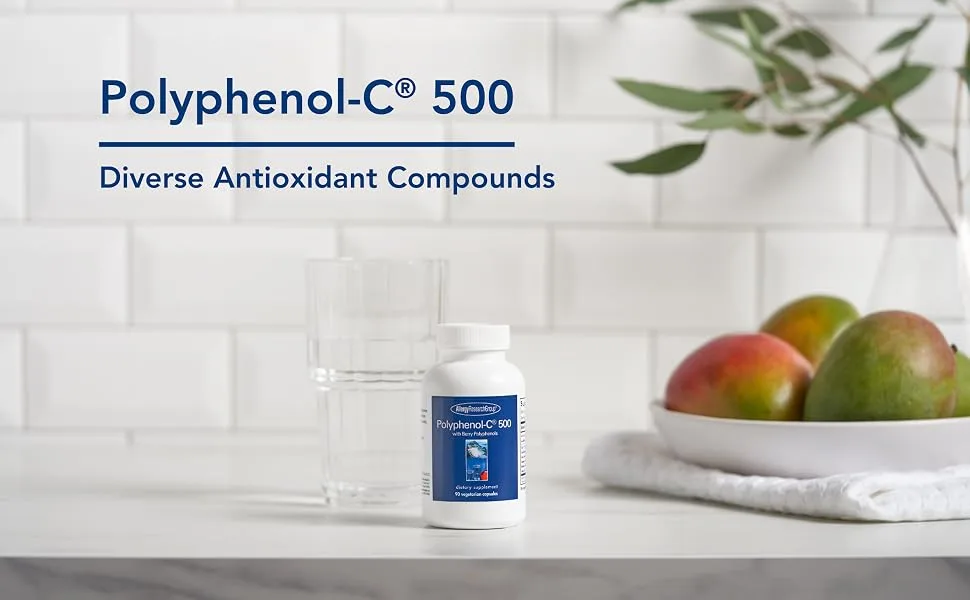 Allergy Research Group Polyphenol-C 500 with Berry Polyphenols 90 Vegetarian Capsules - Polyphenol-C 500
