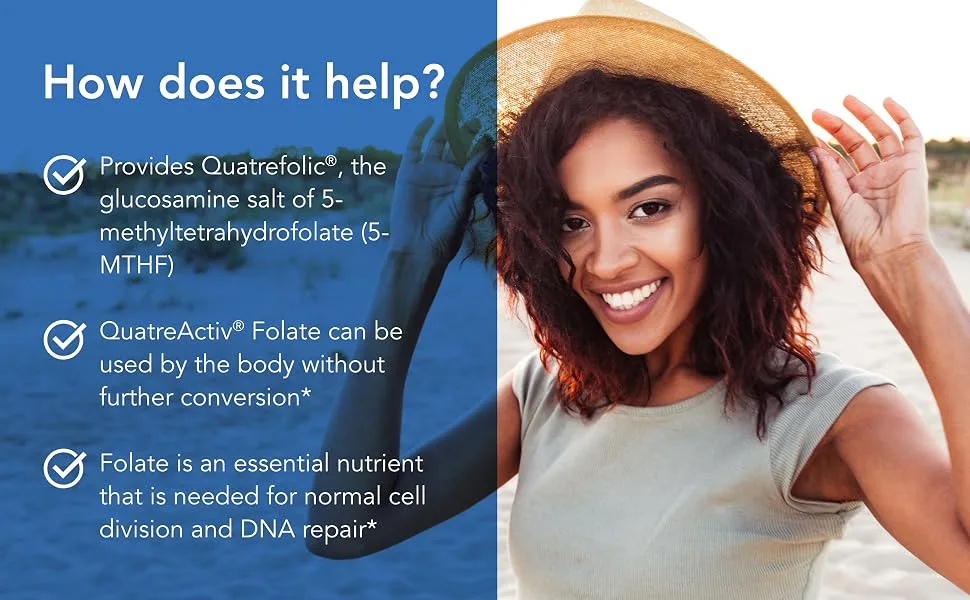 Allergy Research Group QuatreActiv Folate 4th Generation 5-MTHF 90 Vegetarian Capsules - How Does it Help