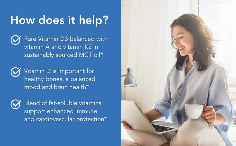 Allergy Research Group Vitamin D3 Complete 120 Fish Gelatin Capsules - How Does it Help