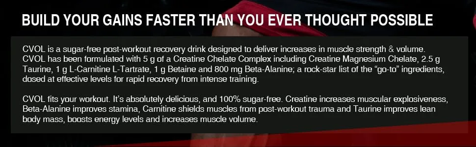 ALLMAX Nutrition CVOL Post Coconut Lime Mojito 13.2 oz (375 g) - build gains creatine cvol