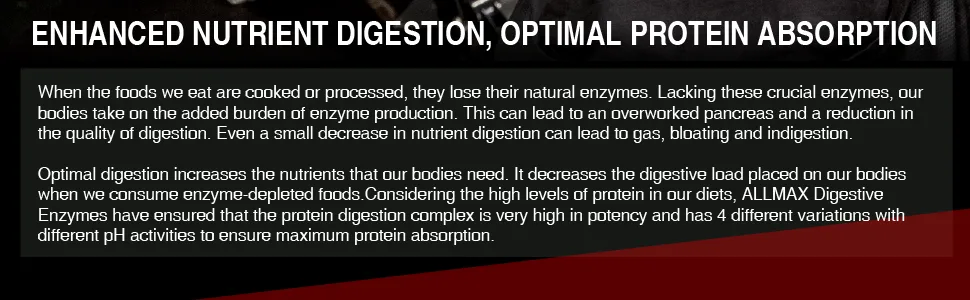 ALLMAX Nutrition Digestive Enzymes + Protein Optimizer 90 Capsules - enhanced nutrient digestion optimal protein absorption