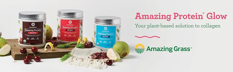 Amazing Grass Organic Amazing Protein Glow Unflavored 11.1 oz (315 g) - Amazing Protein Glow