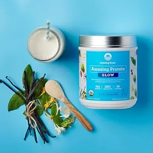 Amazing Grass Organic Amazing Protein Glow Unflavored 11.1 oz (315 g) - Vanilla Honeysuckle