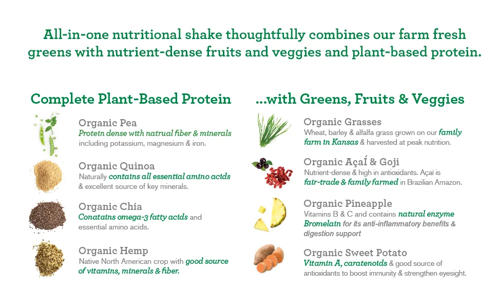 Amazing Grass Protein Superfood Rich Chocolate 22.9 oz (648 g) - Ingredients
