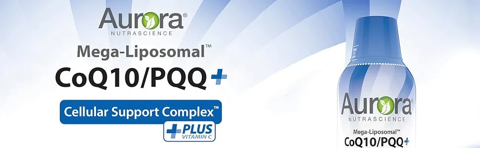 Aurora Nutrascience Mega-Liposomal CoQ10+ Organic Fruit Flavor 300 mg 16 fl oz (480 ml) - Mega Liposomal CoQ10 PQQ+