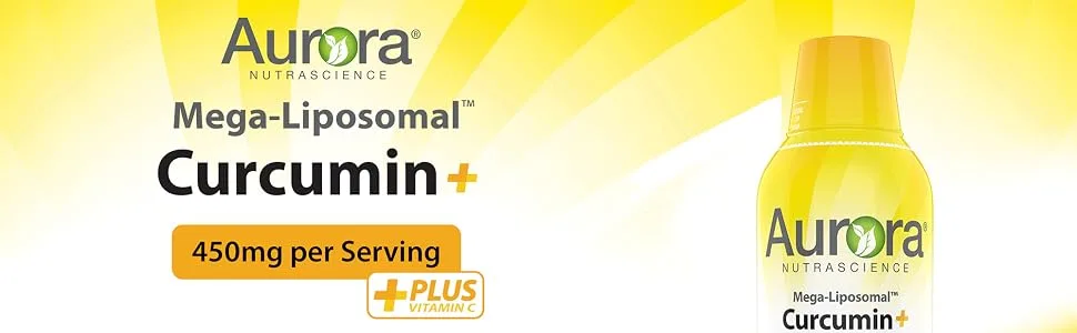 Aurora Nutrascience Mega-Liposomal Curcumin+ Organic Fruit Flavor 600 mg 16 fl oz (480 ml) - Mega-Liposomal Curcumin