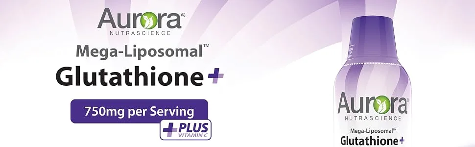 Aurora Nutrascience Mega-Liposomal Glutathione+ Plus Vitamin C Organic Fruit Flavor 750 mg 16 fl oz (480 ml) - Mega-Liposomal R-ALA