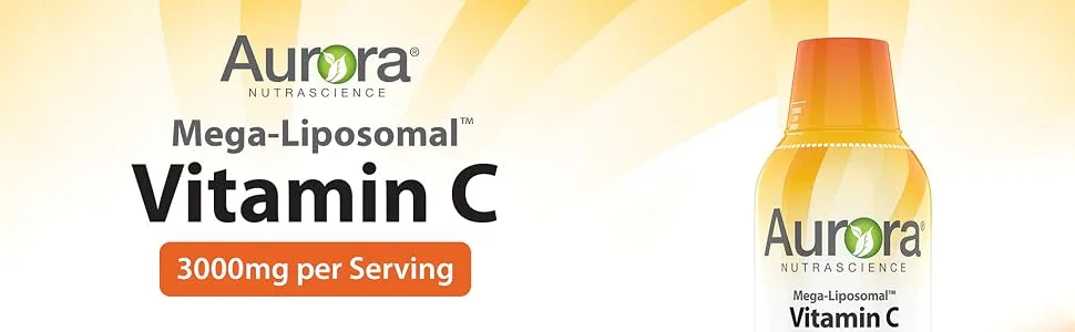 Aurora Nutrascience Mega-Liposomal Vitamin C Organic Fruit Flavor 3000 mg 16 fl oz (480 ml) - Micro-Pack+ Vitamin C
