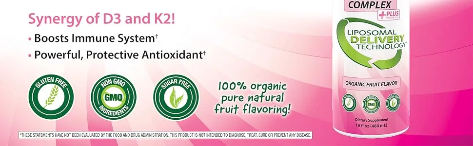 Aurora Nutrascience Mega-Liposomal Vitamin D3 Organic Fruit Flavor 9000 IU 16 fl oz (480 ml)  - Liposomal
