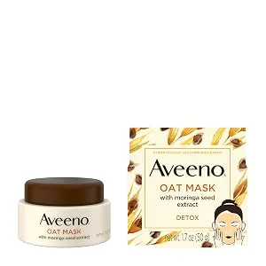Aveeno Oat Beauty Mask with Moringa Seed Extract Detox 1.7 oz (50 g) - Aveeno Moisturizing and Detoxifying Oat Mask With Moringa Seed Extract