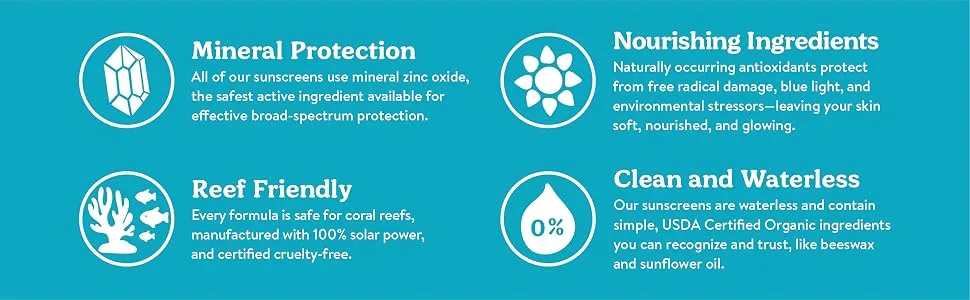 Badger Company Natural Mineral Sunscreen Face Stick SPF 35 Unscented .65 oz (18.4 g) - Active Sunscreens