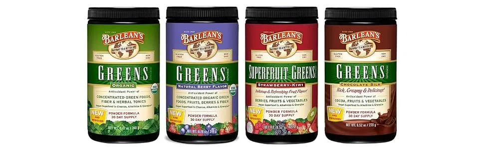 Barlean's Greens Powder Formula Organic 8.47 oz (240 g) - product information 1