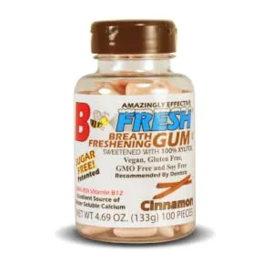 B-Fresh Breath Freshening Gum Cinnamon 100 Pieces - Cinnamon