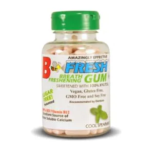 B-Fresh Solar Energy Gum Peppermint Planet 100 Pieces - B-Fresh Spearmint Flavored Gum
