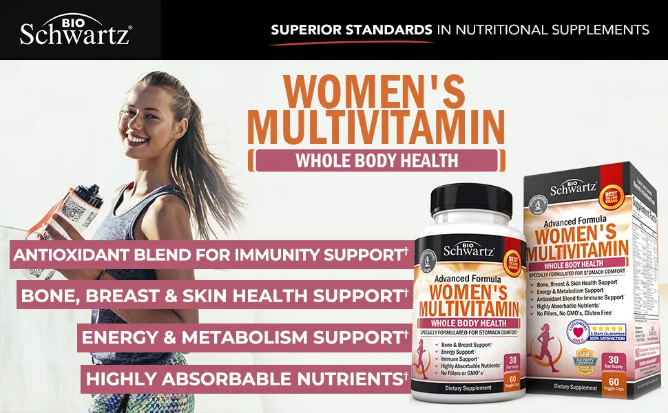 BioSchwartz Advanced Formula Women's Multivitamin 60 Veggie Caps - Under50