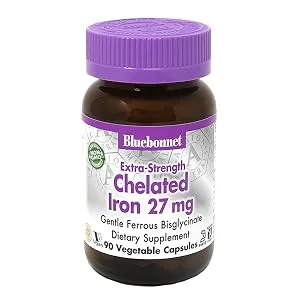 Bluebonnet Nutrition Chelated Zinc 90 Vegetable Capsules - Chelated Iron