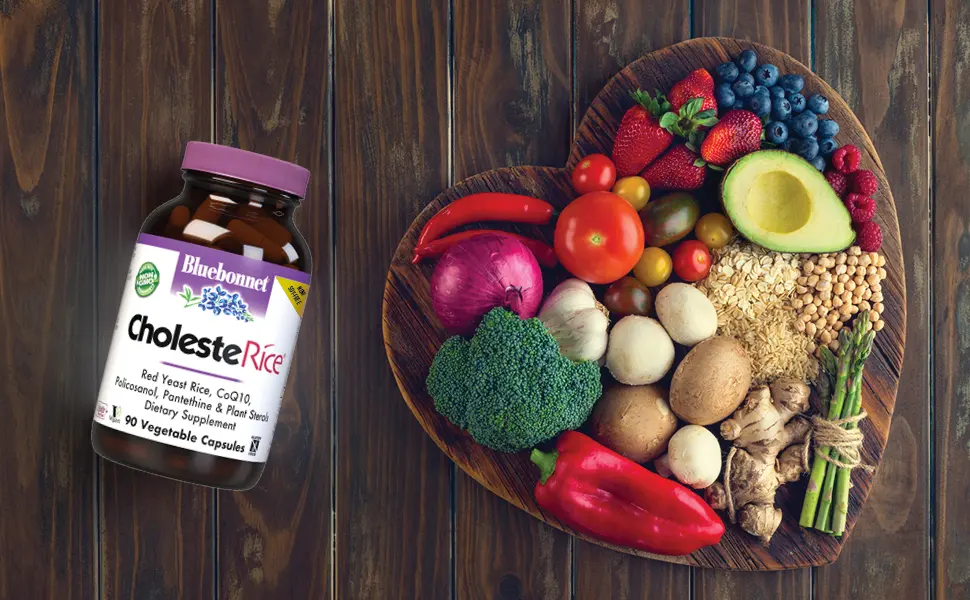 Bluebonnet Nutrition CholesteRice 90 Vegetable Capsules - Cholesterice, Heart Health