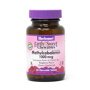 Bluebonnet Nutrition Liquid CelluarActive Methylcobalamin Vitamin B12 Raspberry Flavor 1000 mcg 2 fl oz (59 ml) - Methylcobalamin