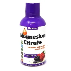 Bluebonnet Nutrition Magnesium Aspartate 400 mg 200 Vegetable Capsules - Liquid Magnesium Citrate