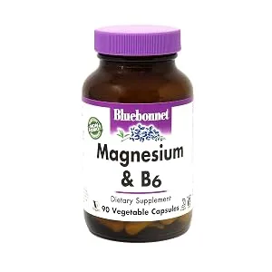 Bluebonnet Nutrition Magnesium Aspartate 400 mg 200 Vegetable Capsules - Magnesium & B6