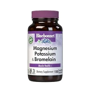 Bluebonnet Nutrition Magnesium Potassium Plus Bromelain 120 Vcaps - Magnesium Potassium & Bromelain