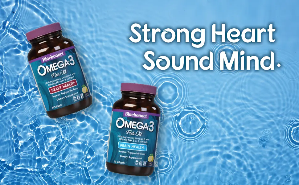 Bluebonnet Nutrition Natural Omega-3 Brain Formula 120 Softgels - Strong Heart Sound Mind