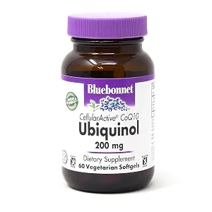 Bluebonnet Nutrition Ubiquinol Cellular Active CoQ10 50 mg 60 Vegetarian Capsules - 200 mg