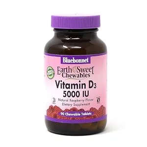 Bluebonnet Nutrition Vitamin D3 & K2 60 Vegetable Capsules - Vitamin D3